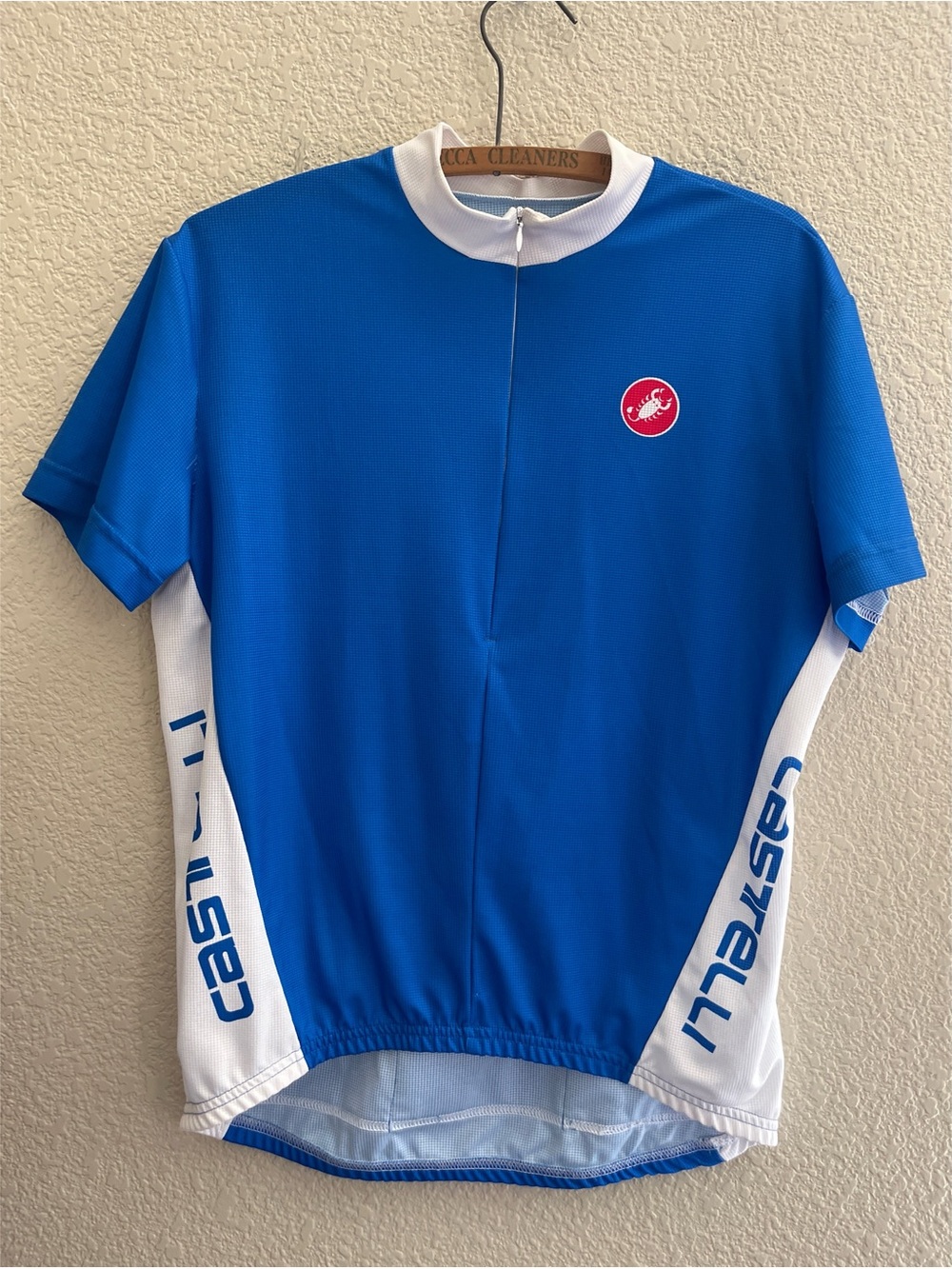 Castelli Entrata Blue & White Cycling Jersey Men’s Size Medium